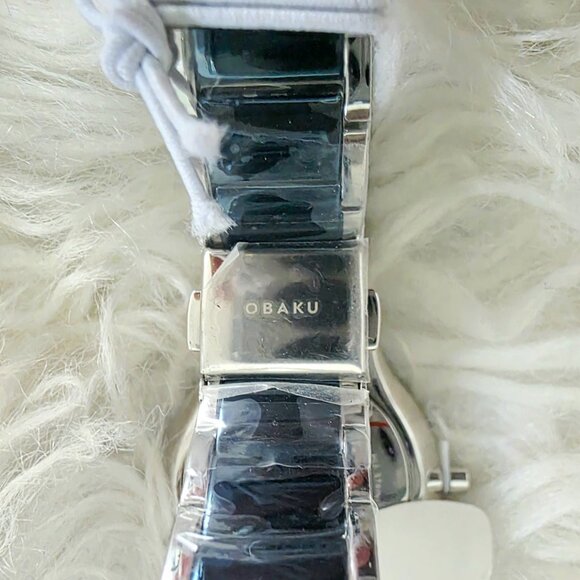 NWT Obaku Ladies Watch - Beautiful Teal/Sapphire Blue - Rhinestone Accents- main image 4